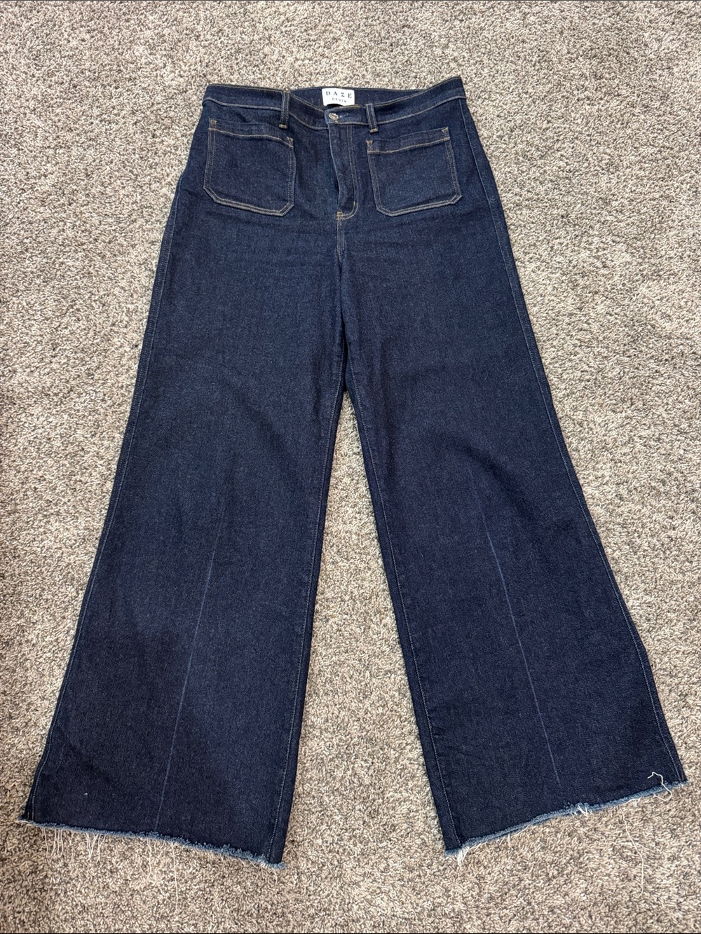 Daze Dark Blue Wide-Leg Women's Jeans